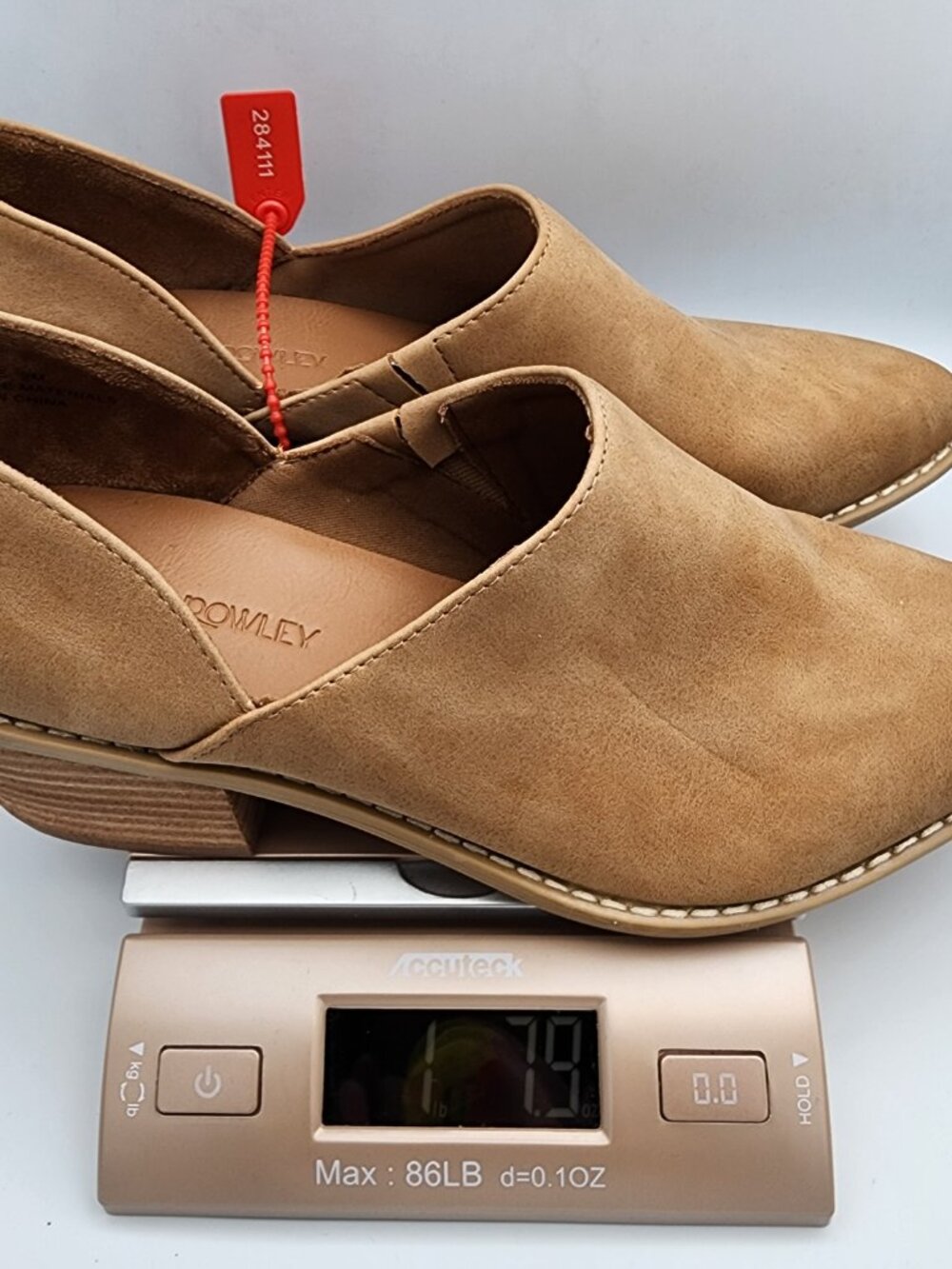 “Eddie” Tan Suede D'Orsay Ankle Booties | Women's 9 - Picture 16 of 17
